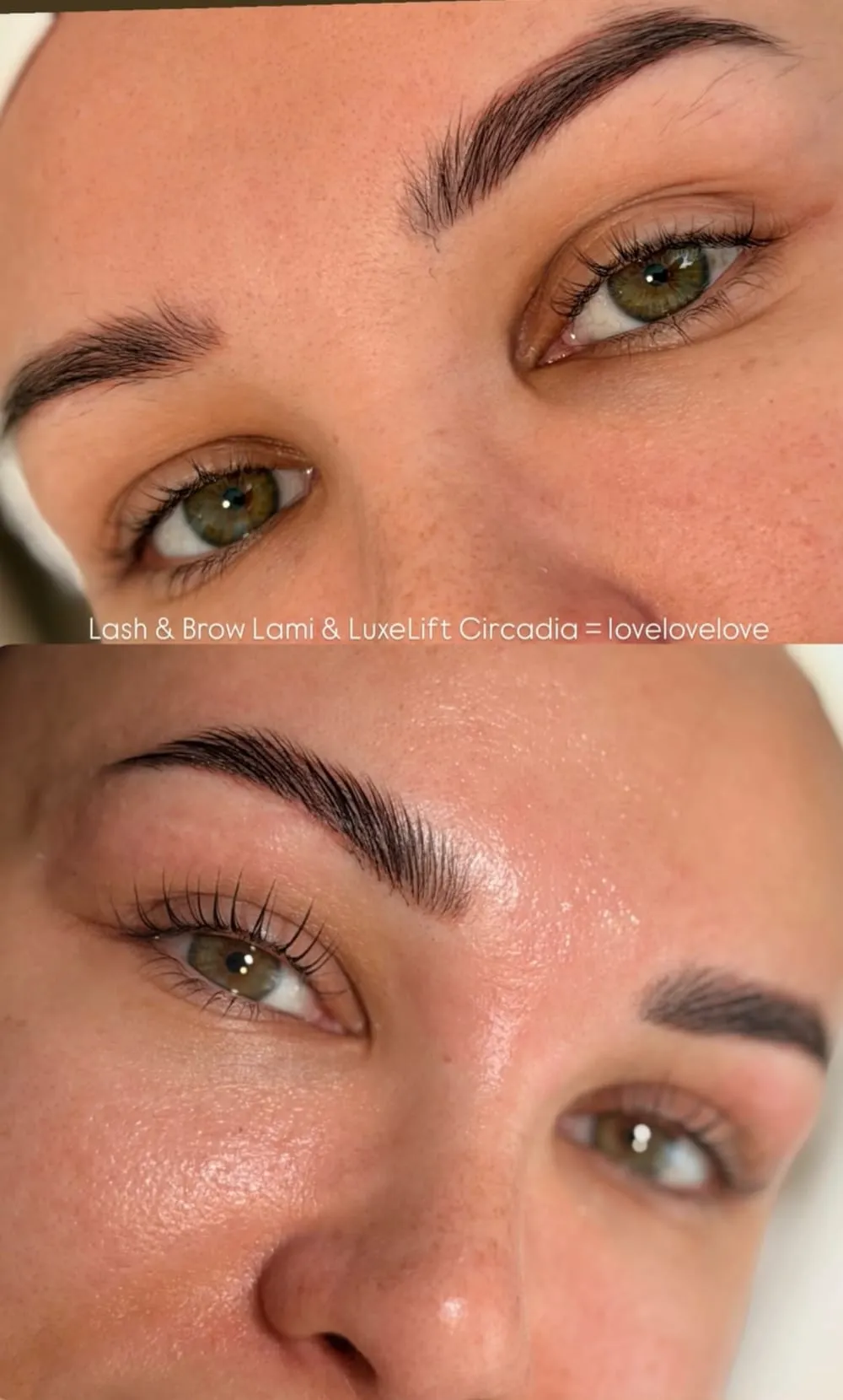 Înainte și după: Lash & Brow Lami + Luxe Lift Circadia